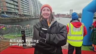 New Years Day Swim Salford Quays [upl. by Tiphane867]