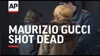 Italy  Maurizio Gucci Shot Dead [upl. by Goff]