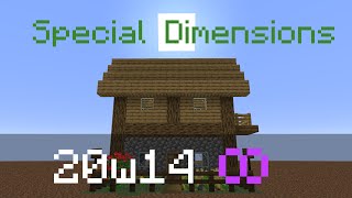 All Special Dimensions in Minecraft Snapshot 20w14∞ [upl. by Waltner]