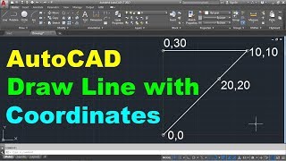 AutoCAD Draw Line with Coordinates [upl. by Lladnew]