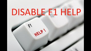 How to Disable F1 help Windows 10 Chrome and microsoft edge and GAMING [upl. by Blithe586]