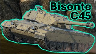 WoT Blitz Bisonte C45 4 battles in action [upl. by Sinnelg]