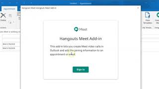 Google Meet Meeting Request in outlook [upl. by Freytag317]
