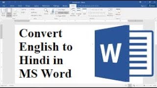 Convert English to Hindi in MS Word [upl. by Atwater920]