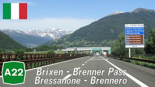 Italy A22 Brixen  Brenner Pass [upl. by Ahsertal619]