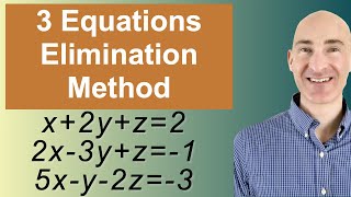 Solving Systems of 3 Equations Elimination [upl. by Pollak]