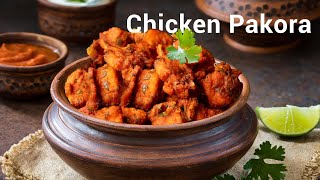 Corn Flour Chicken Pakora Recipe  Real Taste of Street Style Chicken Pakoda [upl. by Eeliab]