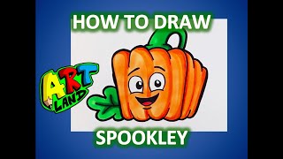 How to Draw SPOOKLEY THE SQUARE PUMPKIN [upl. by Narik]