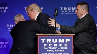 Donald Trump rushed off stage during rally in Nevada [upl. by Wenona716]