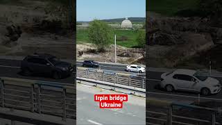 Destroyed bridge in Irpin Ukraine [upl. by Ycam]