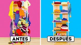 35 IDEAS INTELIGENTES PARA ORGANIZAR TU CASA [upl. by Drapehs751]