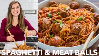 How To Make Spaghetti and Meatballs Recipe  Homemade Marinara Sauce [upl. by Donnelly]