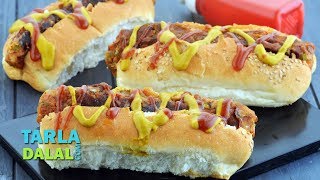 Vegetarian Hot Dog by Tarla Dalal [upl. by Allecsirp703]