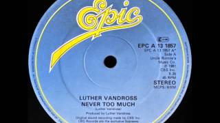 Luther Vandross  Never Too Much Dj S Rework [upl. by Giark]