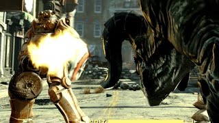 Fallout 4 in 4K Deathclaw vs Power Armor Faceoff [upl. by Bruning]