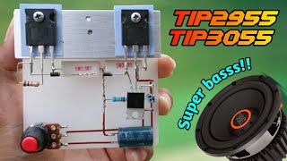 DIY Powerful Bass Amplifier using TIP2955 amp TIP3055 Transistors [upl. by Iarised]