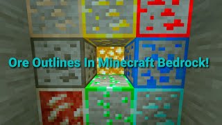 How To Get Ore Outlines In Minecraft Bedrock shorts [upl. by Adyl]