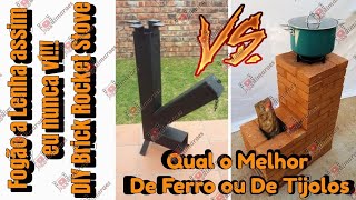 Como Fazer Fogão a Lenha de Tijolos DIY Brick Rocket Stove [upl. by Yttik278]