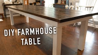 How to build your own Farmhouse Table  DIY [upl. by Aisetra710]