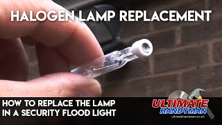 How to replace the lamp in a security flood light [upl. by Akemihs]