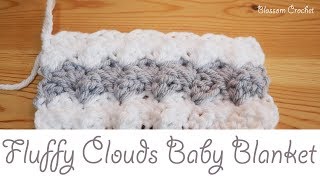 Easiest Crochet Baby Blanket  Fluffy Clouds [upl. by Rene]