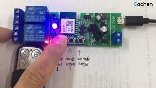 EACHEN Tuya smart relay module RF pairing and clearing instruction [upl. by Smallman]