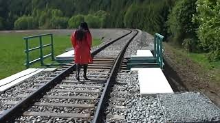 REGENPAARWALK ON THE TRACK IN RED PVC COAT [upl. by Juliet]