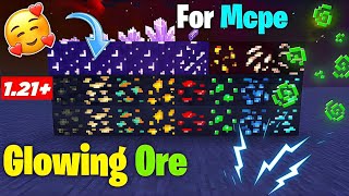 GLOWING ORES Texture Pack For Minecraft PE 121⚡⚡ Glowing Ores For MCPE Latest Version 😍 [upl. by Roper]