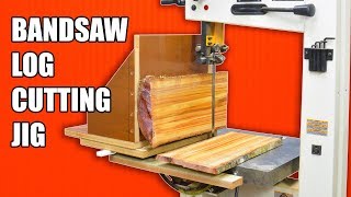 Bandsaw Log Cutting Jig  Milling Logs to Lumber [upl. by Lynden]