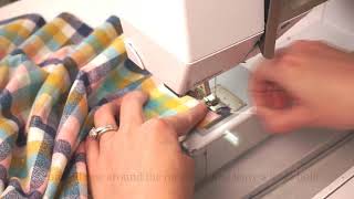 DIY Flannel Blanket  How to Sew a Flannet Throw Blanket [upl. by Delwin402]