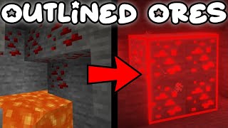 OUTLINED ORES Texture Pack in MCPE Minecraft Bedrock 121 [upl. by Lombardy891]