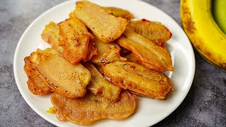 CRISPY FRIED BANANA  BANANA FRITTERS  YUMMY [upl. by Arataj]