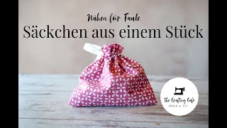 Säckchen nähen aus einem Stück  kostenlose Nähanleitung [upl. by Ketty]