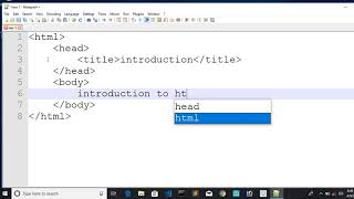 HOW TO CREATE AND RUN HTML IN NOTEPAD [upl. by Lekcar768]