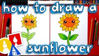 How To Draw A Sunflower [upl. by Airdnaid]