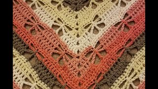 Part 1  The Butterfly Stitch Prayer Shawl Crochet Tutorial [upl. by Jotham]