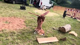 A fabulous range of wooden sculpture at Caerleon festival 2024 [upl. by Alfy992]