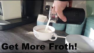 How to Get More Froth from Your Nespresso Coffee Aeroccino  Nespresso tips and help [upl. by Ennovyahs]