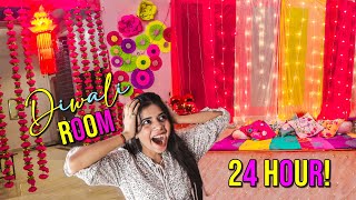 Transforming my ROOM in 24 Hoursfor Diwali 🧨extreme makeover challenge 😍 [upl. by Enila]