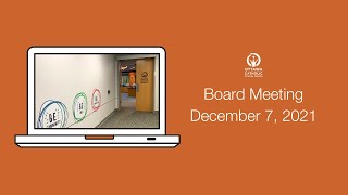 OCSB Board Meeting  December 7 2021 [upl. by Annauqaj708]