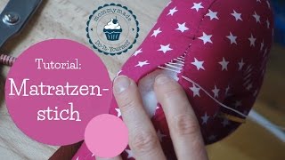 Matratzenstich Anleitung  Unsichtbare Naht  Leiterstich  Zaubernaht Nähanleitung mommymade [upl. by Hanan482]