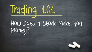 Trading 101 How Does a Stock Make You Money [upl. by Aniroc]