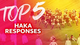 HAKA REACTIONS 😲 Top Five Responses to the Haka in Rugby [upl. by Gagnon]