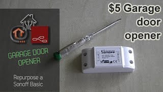 Turn Sonoff Basic to garage door opener with eWeLink [upl. by Nednal973]