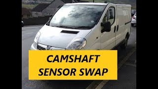 CAMSHAFT Sensor how to change on vivaro trafic primaster [upl. by Htenay]