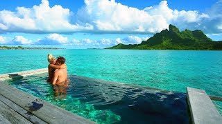 5000night HOTEL ROOM Four Seasons Bora Bora Suite Tour [upl. by Fadil]