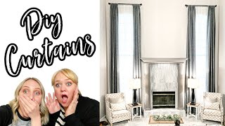 EASY DIY CURTAINS  ROD POCKETPLEATED CURTAINS [upl. by Waterman]