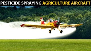 AGRICULTURE AEROPLANE SPRAYER  Aircraft Spraying Pesticides on Agriculture Crops [upl. by Glad]