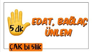 5 dkda Edat Bağlaç Ünlem Çak Bi 5lik [upl. by Ettenaej]