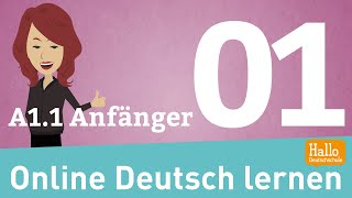 Online Deutsch lernen  A11 Anfänger  sich vorstellen  das Alphabet  die Zahlen  Aussprache [upl. by Laverna348]